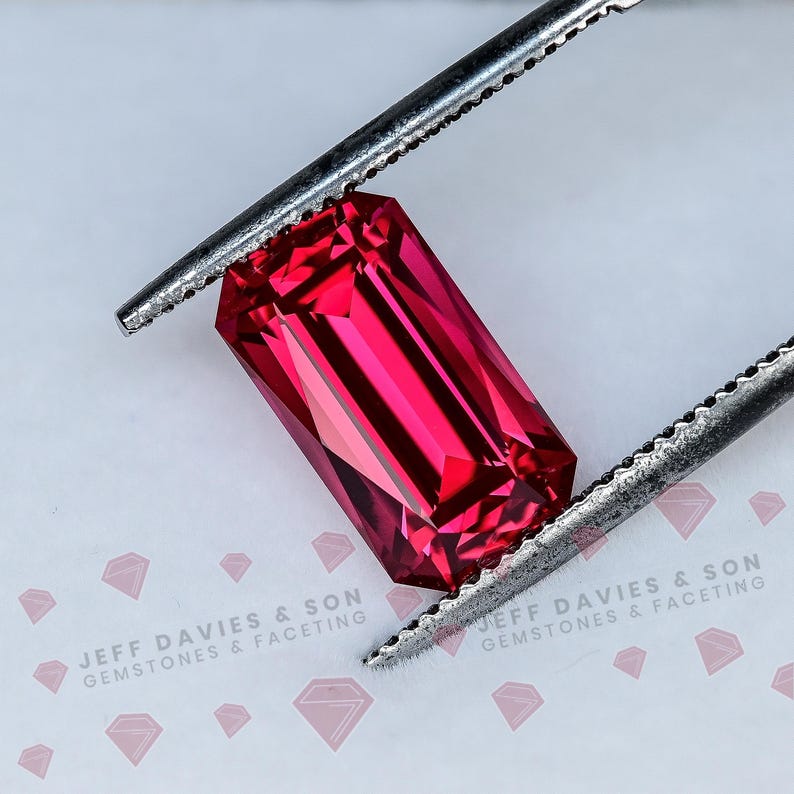 5.97ct LAB Hot Red Ruby - Pulled Czochralski - Precision Cut With ...