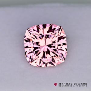 12.86ct LAB Baby Pink Sapphire - Pulled Czochralski - Precision Cut