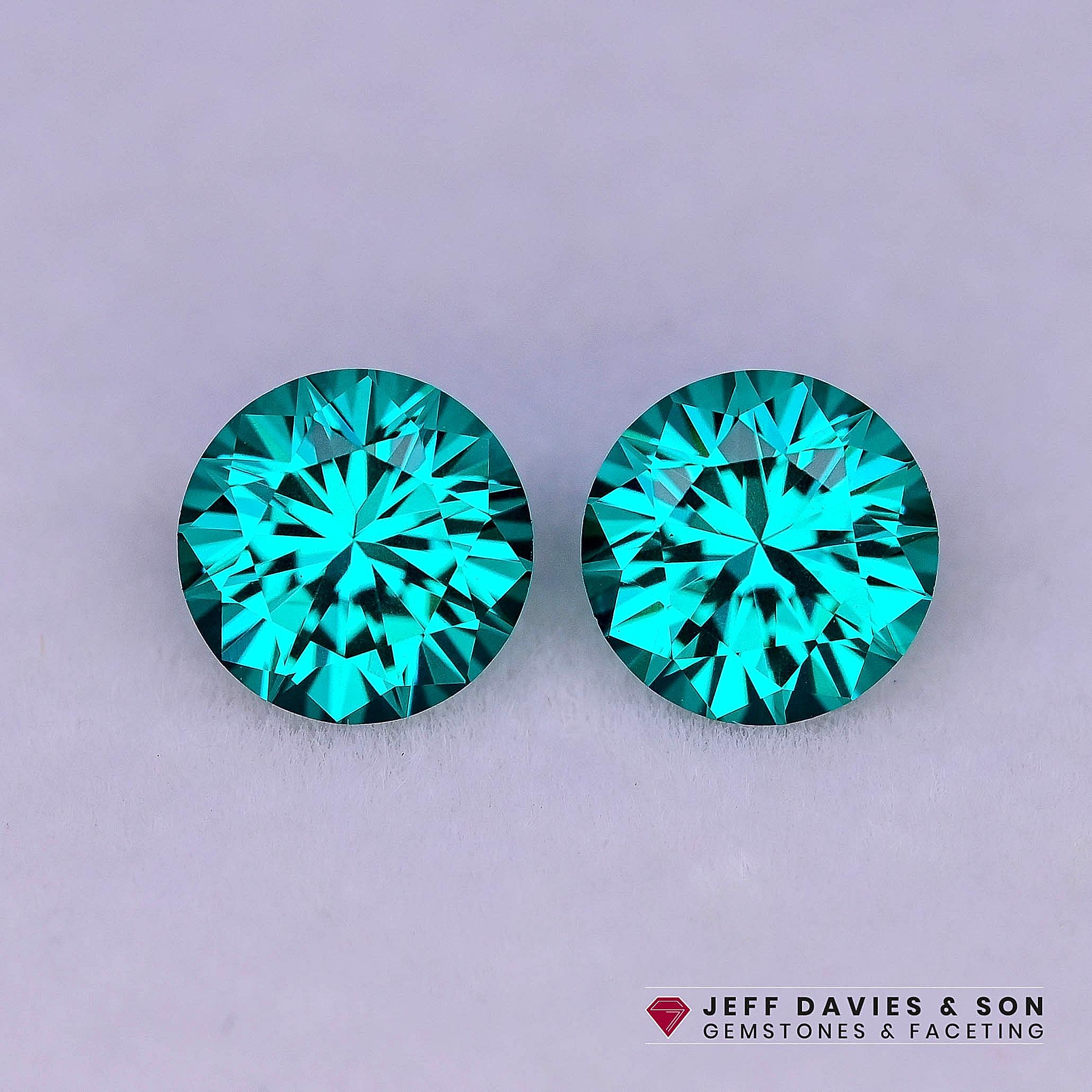 2.44tcw - 6 Mm LAB Blue Green (paraiba Colour) Garnet YAG