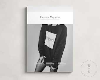Florence Magazine Template, InDesign Template, Ebook Template, Editable Workbook, Printable Lookbook, KDP Template, Digital Download