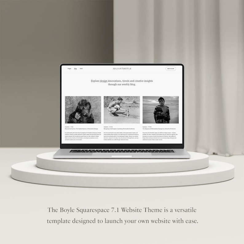 Boyle Squarespace Website Theme, Website Template, Clean Minimal Professional Webdesign, Modern DIY Site Design, Creative Photography image 7