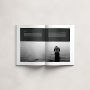 スコットランド ルックブック テンプレート、InDesign テンプレート、編集可能な雑誌テンプレート、白黒デザイン、デジタル ダウンロード、電子書籍テンプレート 画像 4