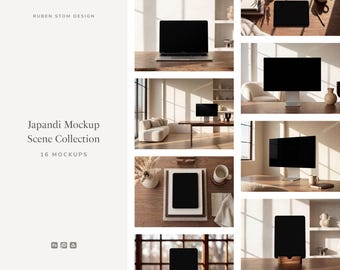Device Mockup Scene Collection, Easy to use with Photoshop, Photopea & Affinity, iPhone Mockup, iMac Mockup, iPad Mockup, Macbook Mockups