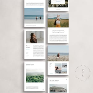 Modèles de flyers Auckland, 10 modèles InDesign modifiables, téléchargement instantané, dépliants marketing, ensemble de dépliants de marque DIY, carte photographe