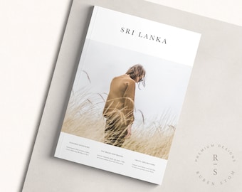 Sri Lanka Magazine Template, InDesign Template, Ebook Template, Editable Workbook, Printable Lookbook, KDP Template, Digital Download