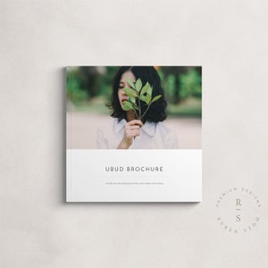 Brochure quadrata Ubud, modello rivista, modello InDesign, modello Ebook, cartella di lavoro modificabile, Lookbook stampabile, modello KDP digitale