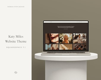 Katy Miles Squarespace Website Theme, Webshop Template, Clean Minimal Professional Webdesign, Modern DIY Site Design, Online Portfolio