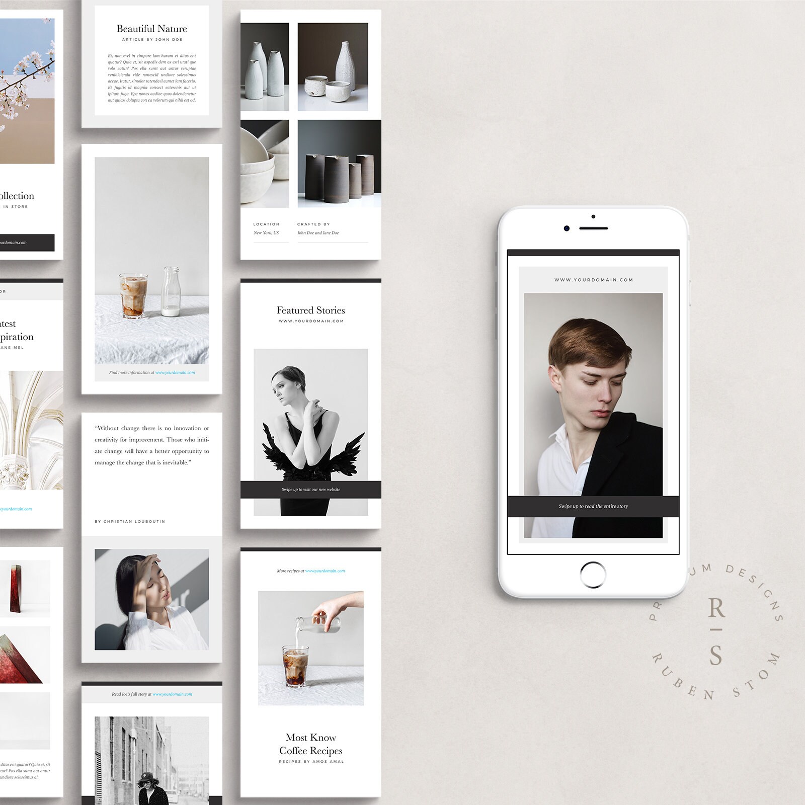 New York Instagram Story Templates, 20 Editable Instagram Stories,  Photoshop Template, Digital Download, Social Media Marketing Fashion - Etsy
