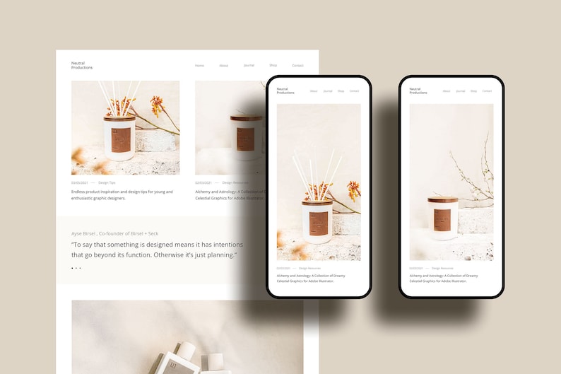 May include: A white candle with a wooden lid and a brown label that says "Natural Productions". The candle is on a white surface with a small branch of dried flowers.