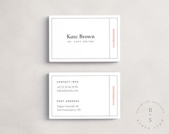 San Francisco  Business Card Template, Digital Download, Editable Business Cards, Both Photoshop + InDesign Template, Clean Minimal Design