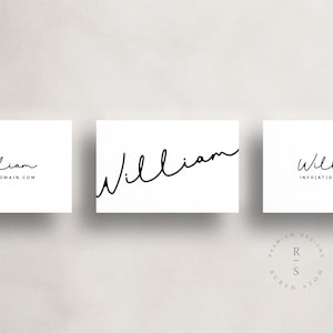 William Visitenkartenvorlage, digitaler Download, bearbeitbare Visitenkarten, sowohl Photoshop + InDesign-Vorlage, einzigartige druckbare Visitenkarte