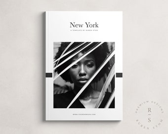 New York Magazine Template, InDesign Template, Ebook Template, Editable Workbook, Printable Lookbook, KDP Template, Digital Download