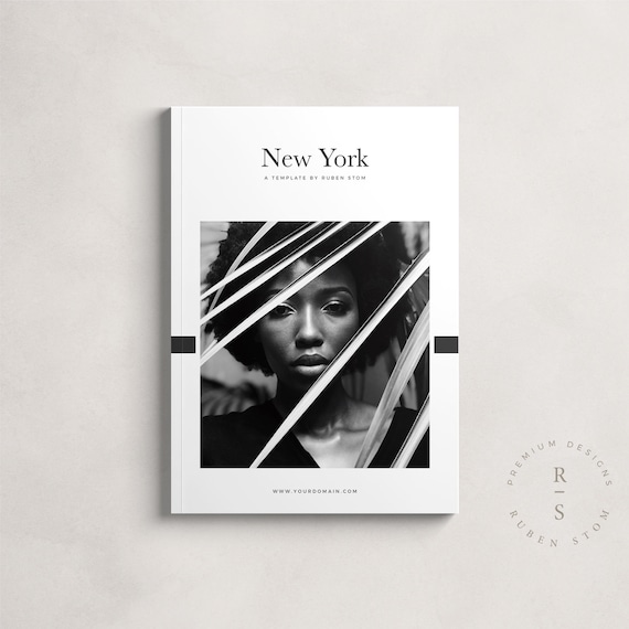New York Magazine Template, InDesign Template, Ebook Template, Editable Workbook, Printable Lookbook, KDP Template, Digital Download