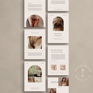 Modelos de folheto Siena, 10 modelos editáveis do InDesign, download instantâneo, folhetos de marketing, conjunto de folhetos de marca DIY, cartões de fotógrafo