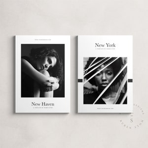 Magazine DUO Pack, Includes New Haven Magazine Template and New York Magazine Template, Editable Ebook, InDesign Templates, Digital Download