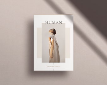 Kit de maqueta de revista, maqueta de Photoshop realista y profesional, tamaño EE. UU. y A4, incluye opciones de iluminación, superposiciones de sombras y mucho más.