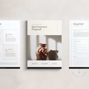 Pacote de propostas de São Francisco, pacote de propostas completo, modelos InDesign, contém moodboard, estimativa, carta de apresentação, currículo e muito mais!