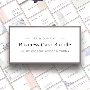 Huge Business Card Bundle, 45 Editable Calling Card Templates, Compatible With InDesign & Photoshop, Printable Branding Cards