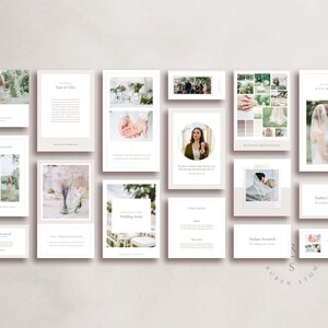 Komplettes Branding-Bundle für Hochzeitsthemen, Hochzeitsvorlagen, einschließlich Einladungskarte, Menü, Dankeskarten, Beiträge, Flyer und vieles mehr!