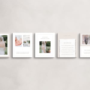 Paquete de redes sociales con temas de bodas, 14 plantillas editables de Photoshop, 3 tamaños diferentes, diseñadas para Facebook, publicaciones de Instagram, Pinterest, blog imagen 3