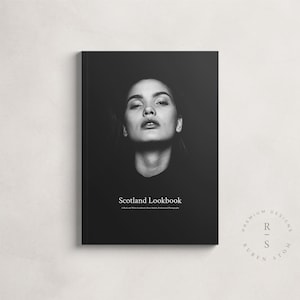 Schottland Lookbook Vorlage, InDesign Vorlage, bearbeitbare Magazin Vorlage, Schwarz Weiß Design, digitaler Download, Ebook Vorlage
