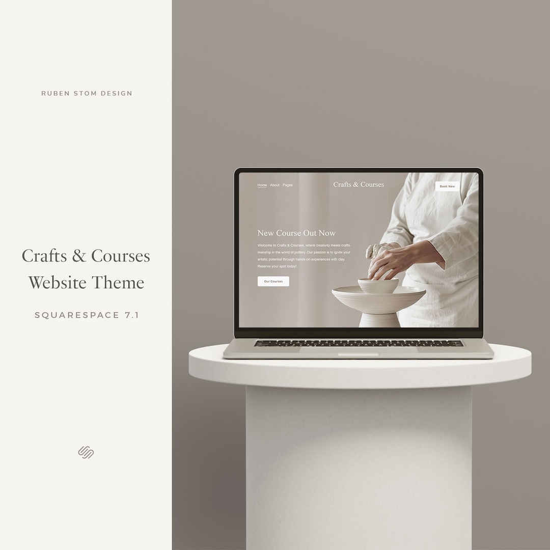 Crafts & Courses Squarespace Website Theme, Website Template, Minimal ...