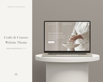 Crafts & Courses Squarespace Website Theme, Website Template, Minimal Professional Webdesign, Modern DIY Site Design, Creative Photography