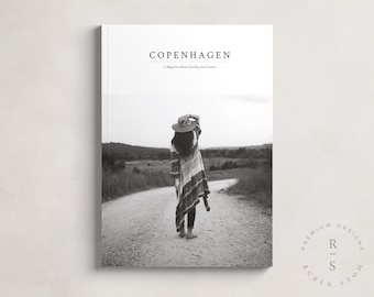 Copenhagen Magazine Template, InDesign Template, Ebook Template, Editable Workbook, Printable Lookbook, KDP Template, Digital Download