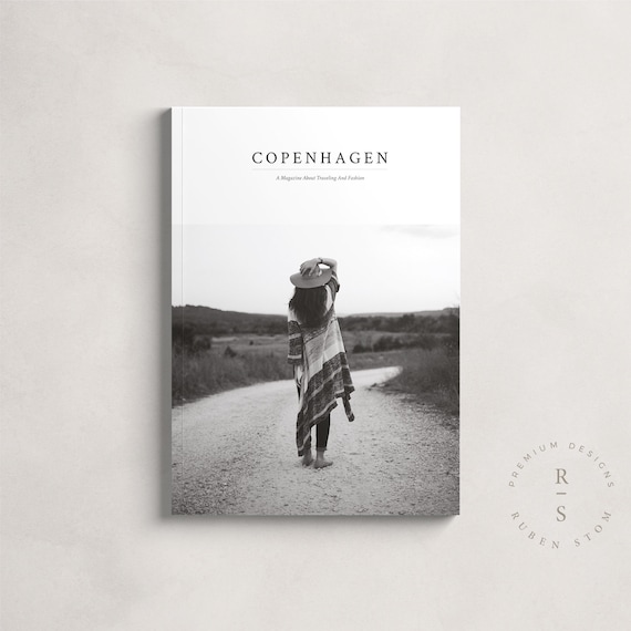 Copenhagen Magazine Template, InDesign Template, Ebook Template, Editable Workbook, Printable Lookbook, KDP Template, Digital Download