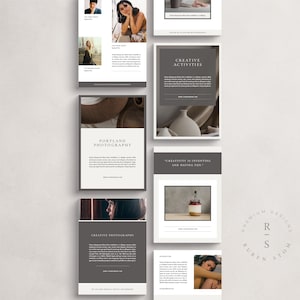 Portland Flyer Vorlagen, 10 bearbeitbare InDesign-Vorlagen, sofortiger Download, Marketing Flyer, DIY Business & Branding Flyer Set, Fotograf