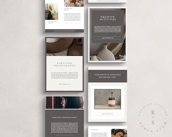 Portland Flyer Templates, 10 Editable InDesign Templates, Instant Download, Marketing Flyer, DIY Business & Branding Flyer Set, Photographer