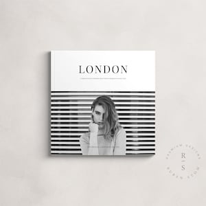 Brochure di London Square, modello di rivista, modello InDesign, modello di ebook digitale, cartella di lavoro modificabile, Lookbook stampabile, modello KDP