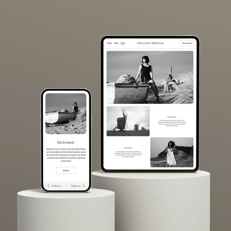 Boyle Squarespace Website Theme, Website Template, Clean Minimal Professional Webdesign, Modern DIY Site Design, Creative Photography image 5