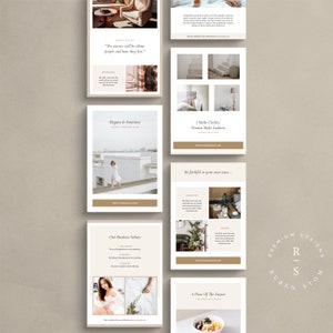 Kyoto Flyer Vorlagen, 10 bearbeitbare InDesign Vorlagen, Sofort Download, Marketing Flyer, DIY Branding Flyer Set, Fotografen Karte