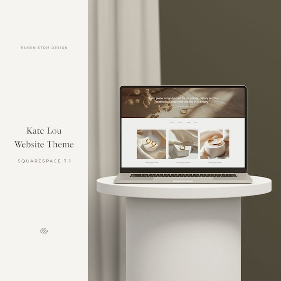 Kate Lou Squarespace Website Theme, Webshop Template, Clean Minimal Professional Webdesign, Modern DIY Site Design, Online Store, E-commerce