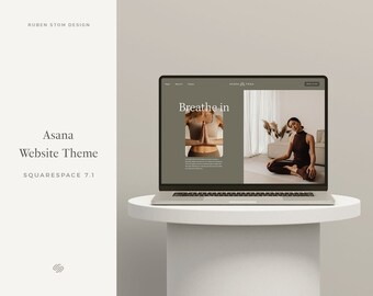 Asana Squarespace Website Theme, Website Template, Clean Minimal Professional Webdesign, Modern DIY Site Design, Creative Photography