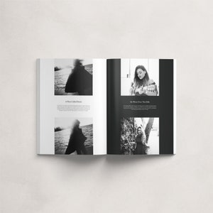 スコットランド ルックブック テンプレート、InDesign テンプレート、編集可能な雑誌テンプレート、白黒デザイン、デジタル ダウンロード、電子書籍テンプレート 画像 6