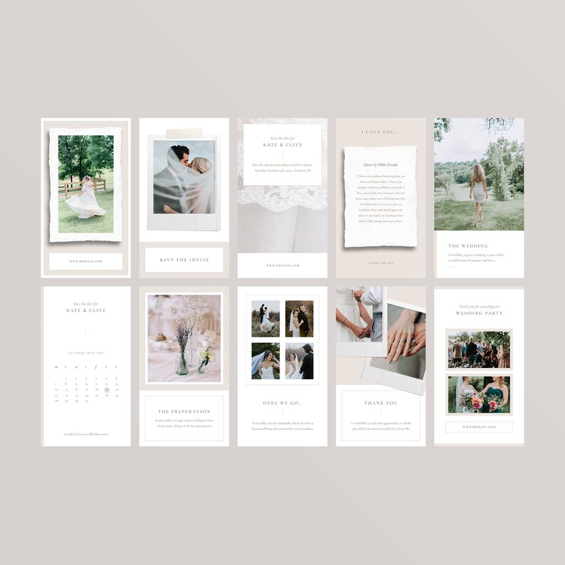 Puede incluir: Un conjunto de invitaciones de boda con un tema r&uacute;stico. El conjunto incluye una tarjeta de guardar la fecha, una tarjeta de invitaci&oacute;n, una tarjeta RSVP y una tarjeta de agradecimiento. Las tarjetas est&aacute;n decoradas con dise&ntilde;os florales y una fuente manuscrita.