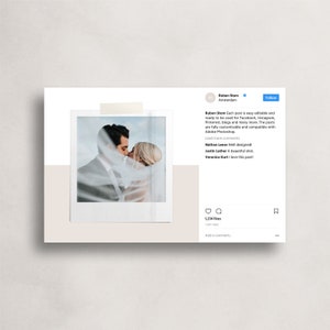 Paquete de redes sociales con temas de bodas, 14 plantillas editables de Photoshop, 3 tamaños diferentes, diseñadas para Facebook, publicaciones de Instagram, Pinterest, blog imagen 2