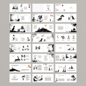 May include: A children's book with black and white illustrations. The book features various scenes with animals, people, and landscapes. Text is included on each page. The cover reads "FIVE NIGHTS WITH TANG".