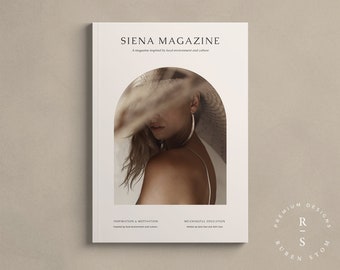 Siena Magazine Template, InDesign Template, Ebook Template, Editable Workbook, Printable Lookbook, KDP Template, Digital Download, Catalog