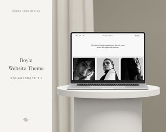 Boyle Squarespace Website Theme, Website Template, Clean Minimal Professional Webdesign, Modern DIY Site Design, Creative Photography