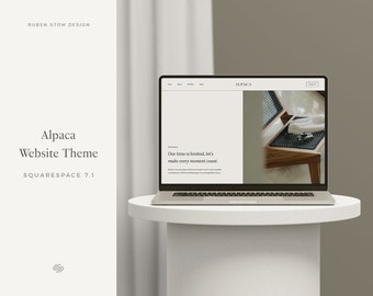 Alpaca Squarespace Website Theme, Website Template, Clean Minimal Professional Webdesign, Modern DIY Site Design, Creative Photography