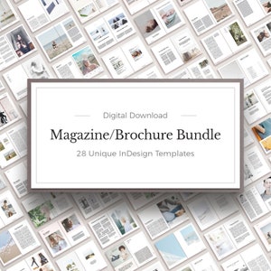 Huge Magazine & Brochure Bundle, All 28 Editable InDesign Templates, 1000+ Uniquely Designed Pages, Workbook Template, Ebook, Portfolio