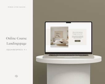 Online Course Squarespace 7.1 Landingspage Theme, Website Template, Clean Minimal Professional Webdesign, Modern DIY Site Design, Creative