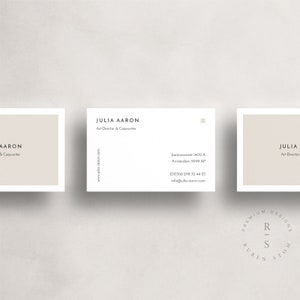 Sjabloon voor Aaron-visitekaartjes, digitale download, bewerkbare visitekaartjes, zowel Photoshop + InDesign-sjabloon, unieke afdrukbare telefoonkaarten
