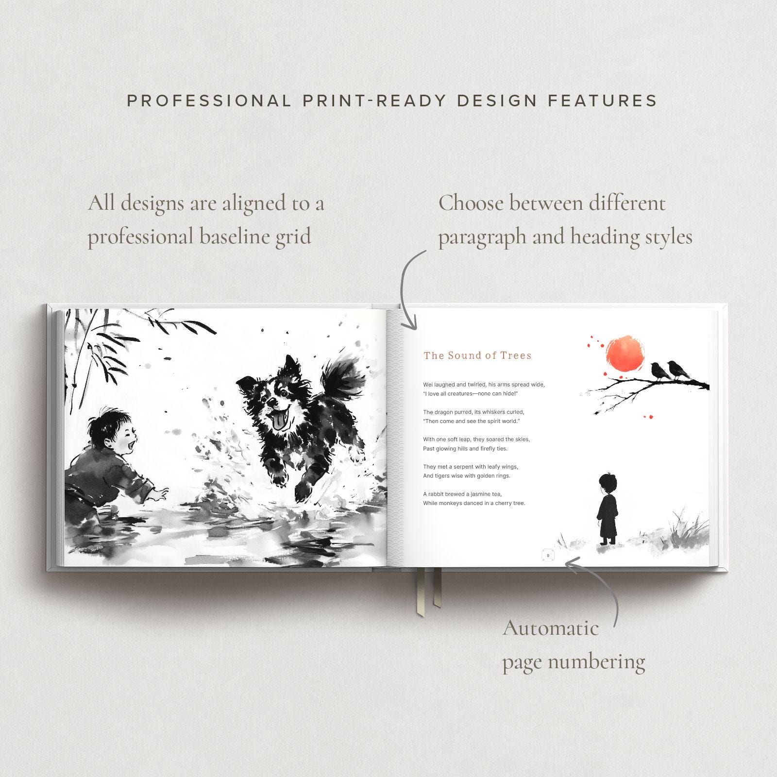 Children's Book Template, Premade Book Design, Editable Book, KDP ...