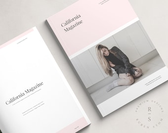 California Magazine Template, InDesign Template, Ebook Template, Editable Workbook, Printable Lookbook, KDP Template, Digital Download