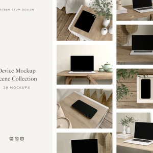 Device Mockup Scene Collection, Easy to use with Photoshop, Photopea & Affinity, iPhone Mockup, iMac Mockup, iPad Mockup, Macbook Mockups