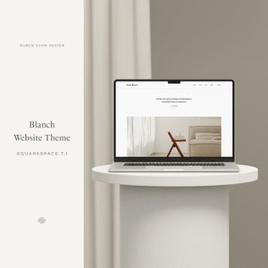 Blanch Squarespace Website Theme, Website Template, Clean Minimal Professional Webdesign, Modern DIY Site Design, Creative Photography